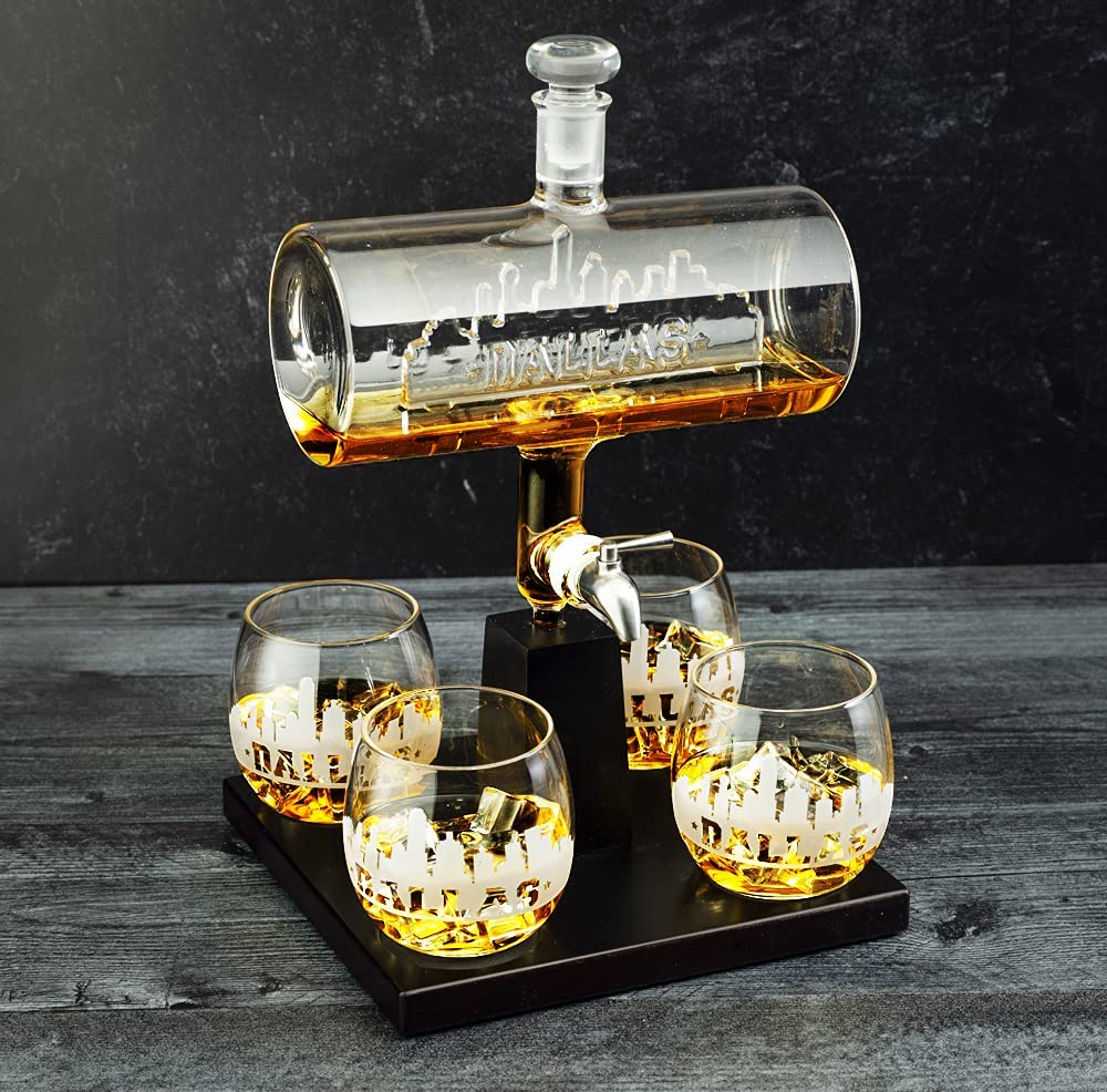 Dallas Skyline Whiskey Decanter