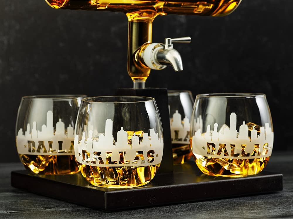 Dallas Skyline Whiskey Decanter