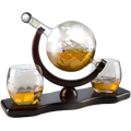 World Decanter with 2 Glasses