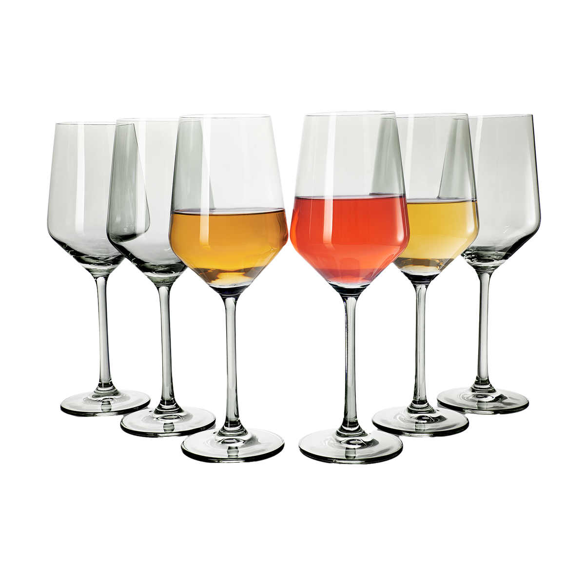 Colored Wine Glasses, 12 oz, Set of 6 (Gender Reveal)