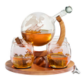 World Decanter with 4 Glasses