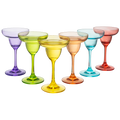 Colorful Margarita Glasses, 10.25 oz, Set of 6